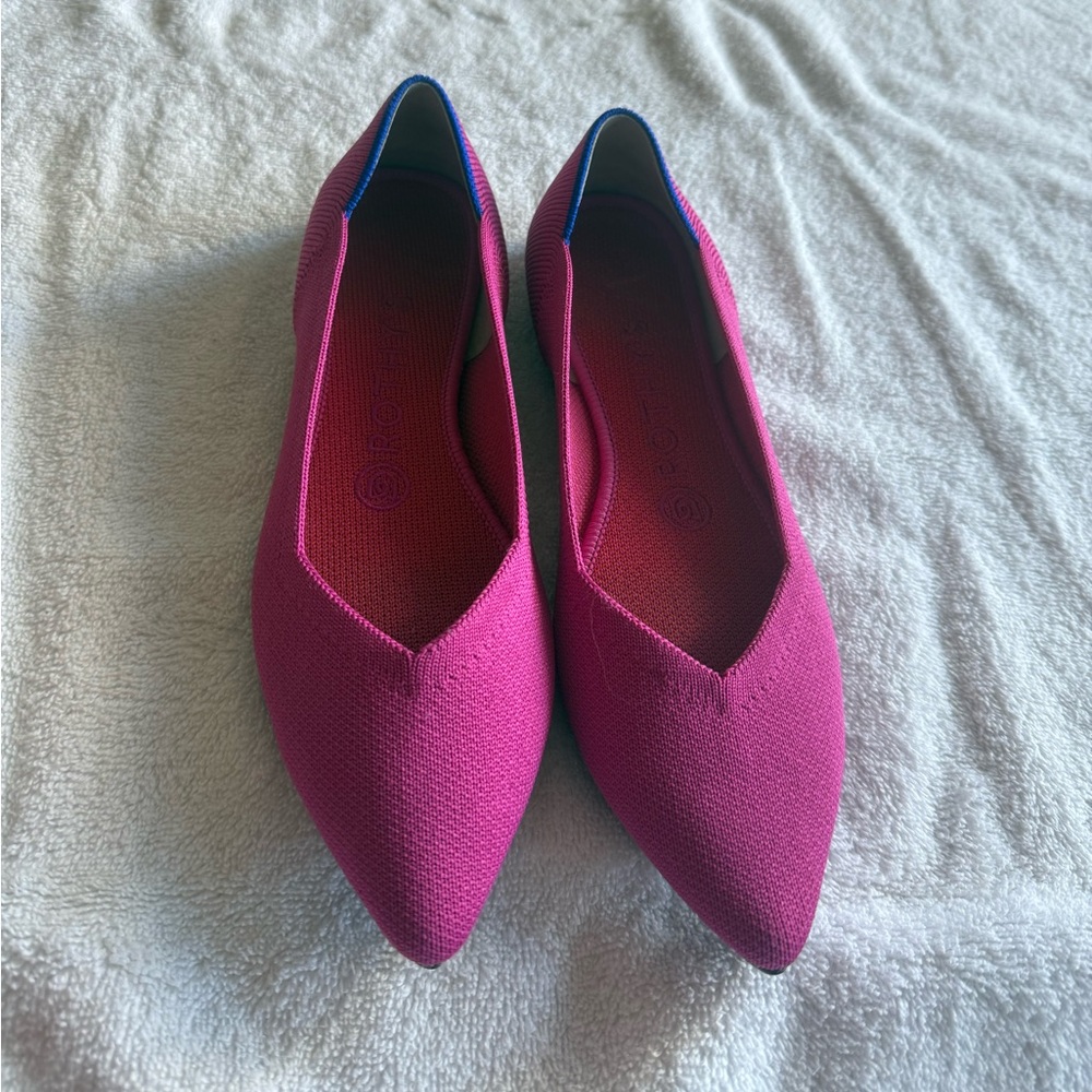 Rothy’s Pink Pointed Flat, Size 7